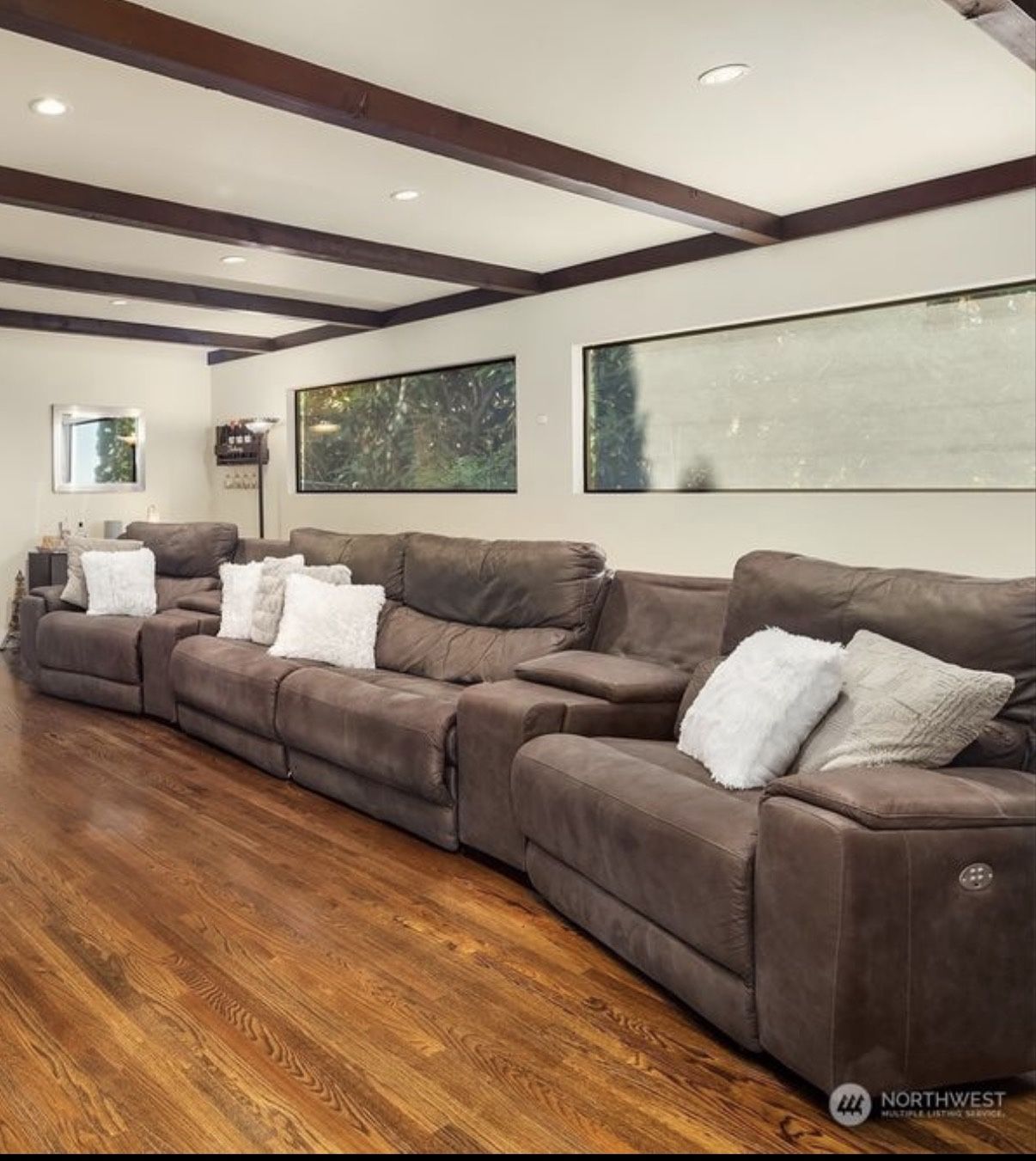 Media Room Recliner Sectional Couch