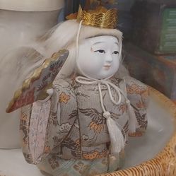 Vintage Japanese Kabuki Renjishi Kimekomi Dolls
