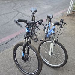 mountain bikes