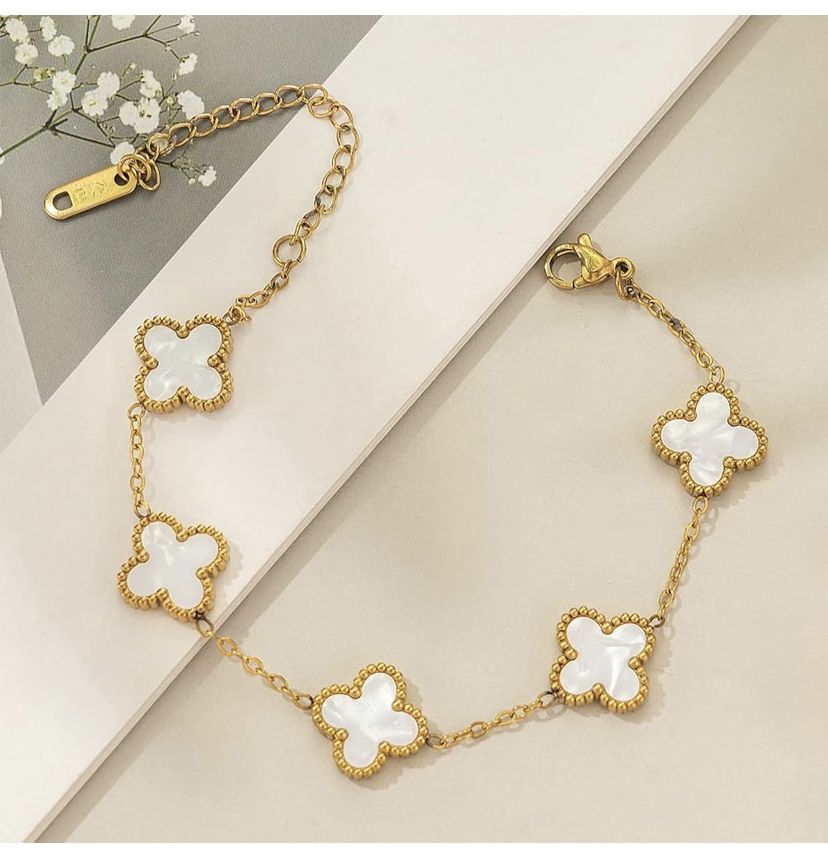 18K Gold Plated Clover Lucky Bracelet
