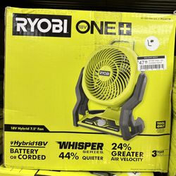 Ryobi 18V Hybrid 7.5" Fan (used like new)