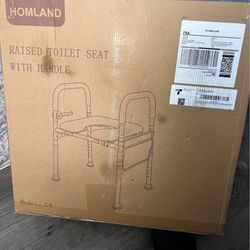 Raised Toilet Seat With Handle (NEW Still In Box)