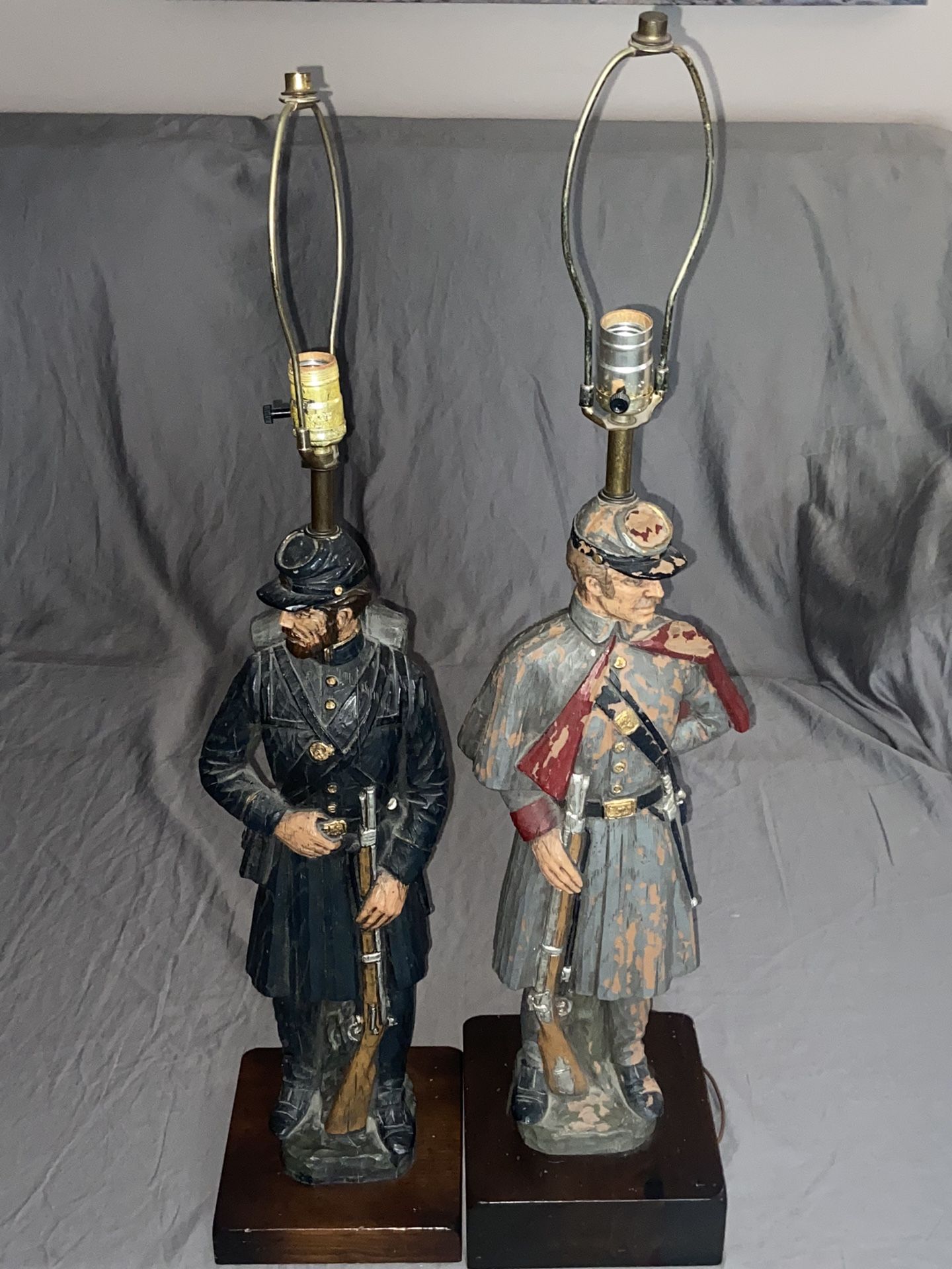 1971 Dunning Industries Vintage Soldier Lamps