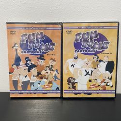 Fun Time Cartoons Volume 1 & 11 - DVD - NEW SEALED - Classic Collection - Bundle