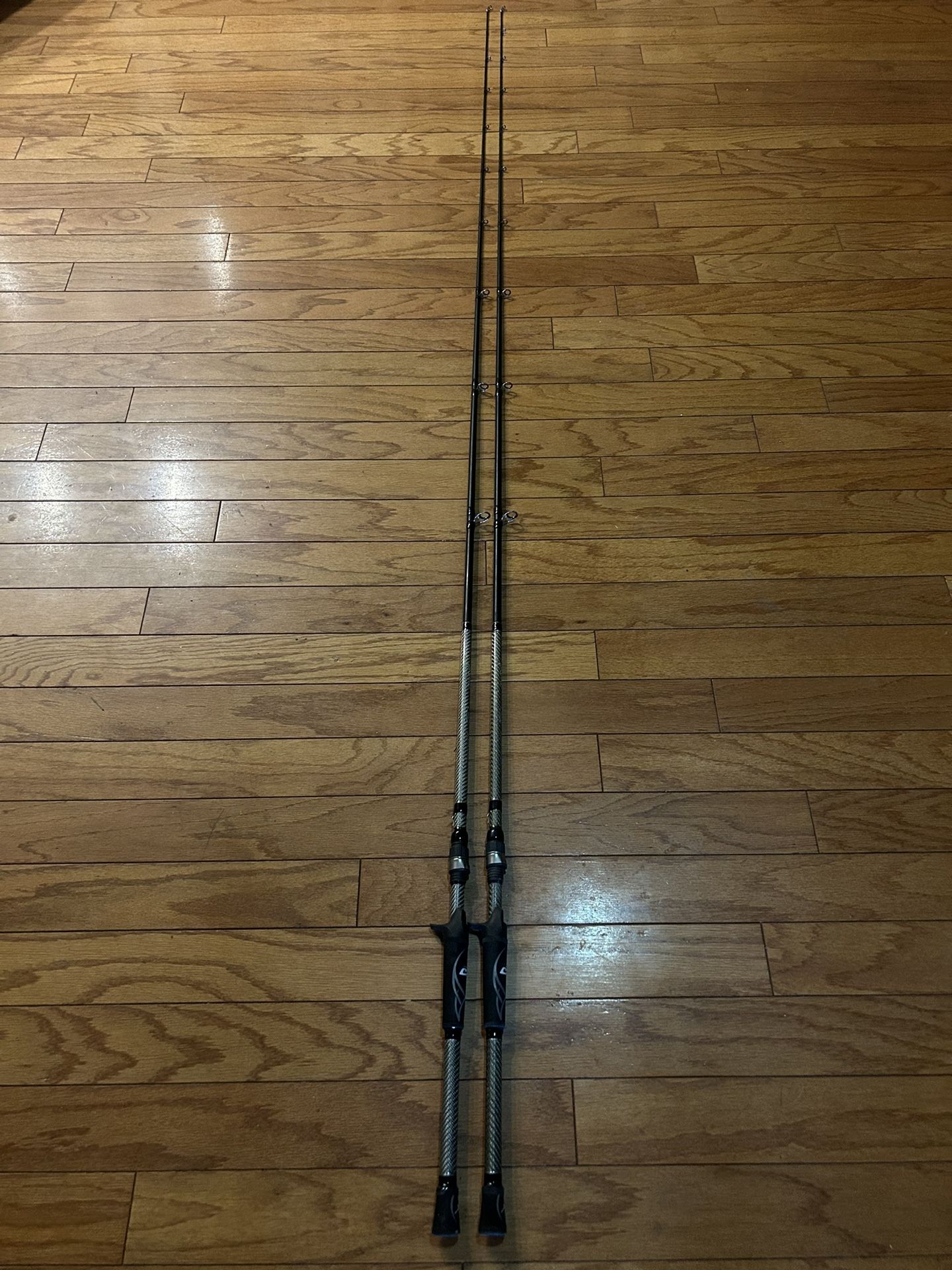 2 Denali Attax 7’6 Fishing Rods 1 Open Box 1 Used
