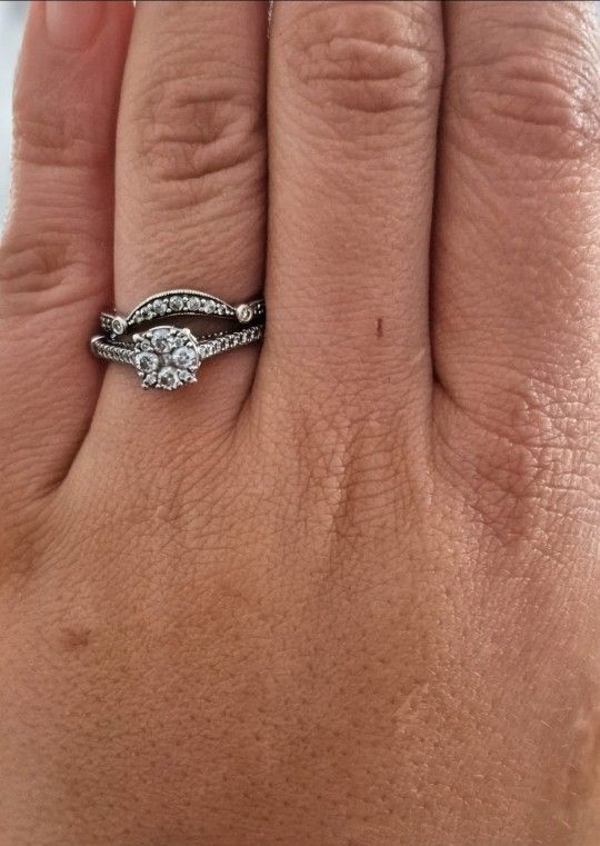 Engagement And Wedding Ring Set