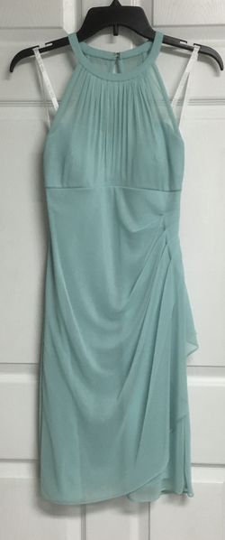 David’s Bridal Bridesmaids Dress Size 0 Color SPA (Sea-foam Green). Worn once. Like new.