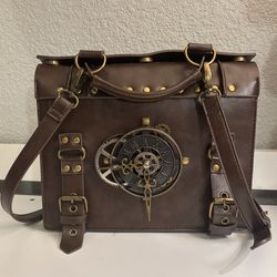 Steampunk Leather  shoulder bag