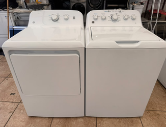 GE Top Load Washer Dryer Set White Large Capacity
