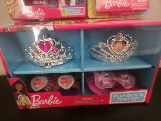 Barbie Tiaras And Shoes Set New