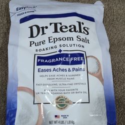 Dr Teal's Pure Epsom Salt Fragrance Free Soaking Solution for Relaxing Baths