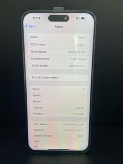 Unlocked iPhone 16plus 128gb black