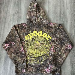 Sp5der Camo Web Hoodie Yellow Spider Graphic Size [S/M/L] Rare