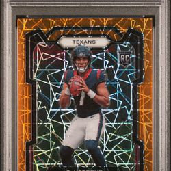 2023 Prizm CJ Stroud Orange Lazer Rookie #339 PSA 9 Houston Texans