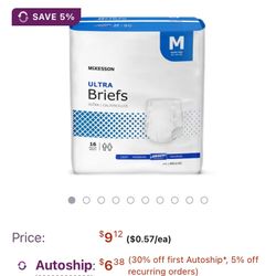 Two Packages size M Diapers $10 X2