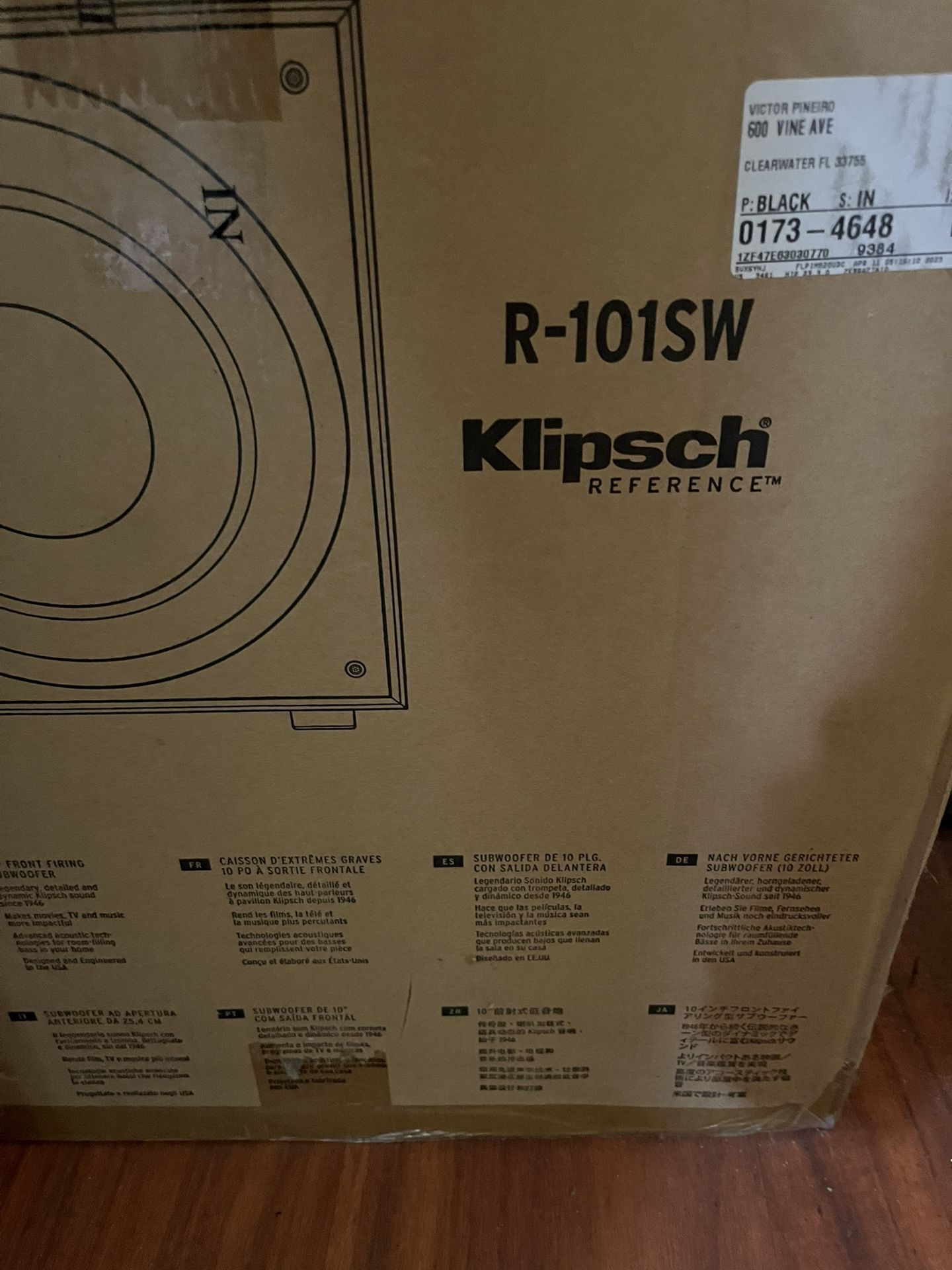 Klipsch 10’’ Sub Woofer NIB