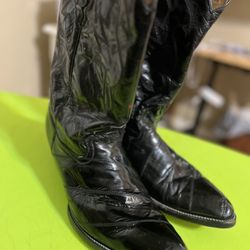 Men's Genuine Eel Skin Cowboy Western Boots 