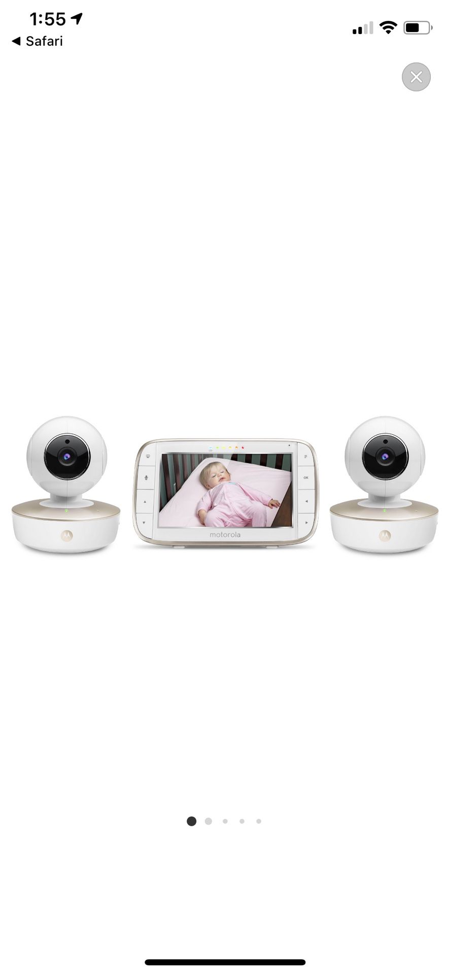 motorola 5” baby monitor 2 cameras