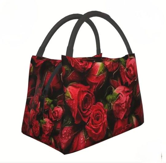 Red Rose 🌹 Insulated Lunch Bag