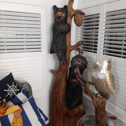 Custom 1 Piece Wooden Bear Statue