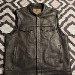 First Classics By First MFG Club Style Leather Vest
