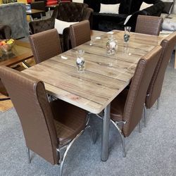New In The Box 📦 Dining Table With 6 Chairs - Delivery And Financing Available 