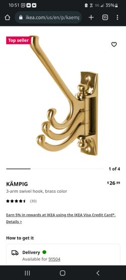 Ikea Brass Coat Hooks