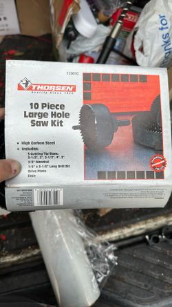 10 Piece Large Holesaw Kit ((THORSEN))