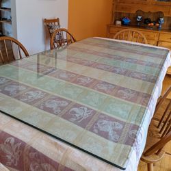 1/2" Thick Rectangle Glass Table Top