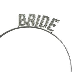 Silver sparkle BRIDE headband for bachelorette or bridal shower 