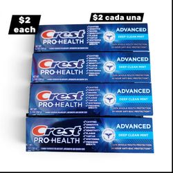 Crest Toothpaste $2.50each. Price is Firm. How many do u need?