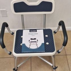 Shower Chair (450lb) with Padded Armrests and Back