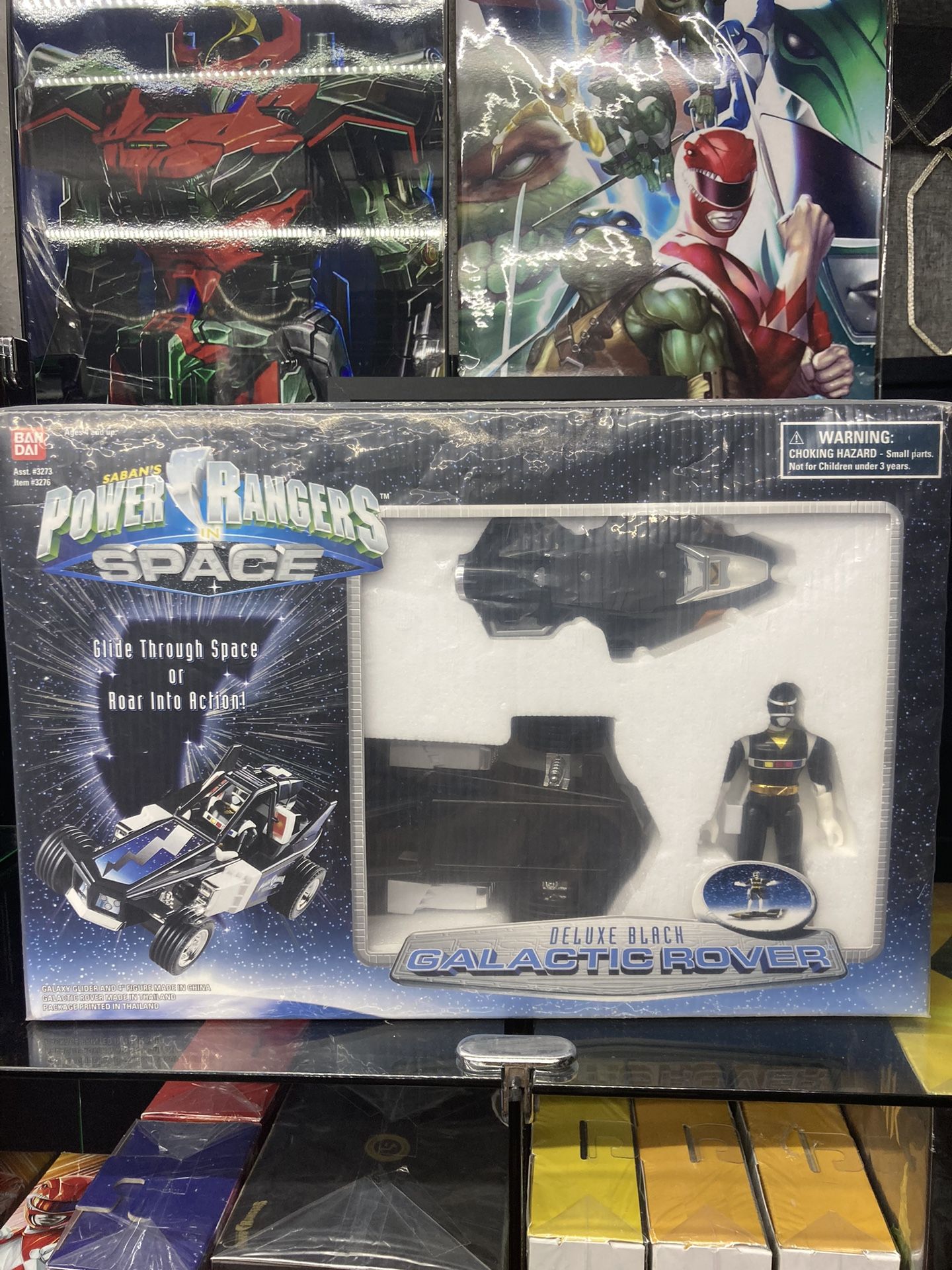 Power Rangers In Space Black Ranger Galactic Rover Deluxe Set