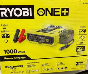 RYOBI 18v, 1000 watt, Power Inverter, Tool ONLY