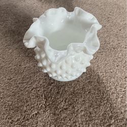  Vintage Small Fenton Milk Glass Hobnail Bowl