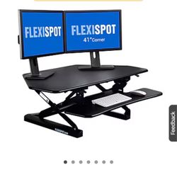 FlexiSpot 41"W Manual Sit Stand Desk Converter Black (M4B-E-US)