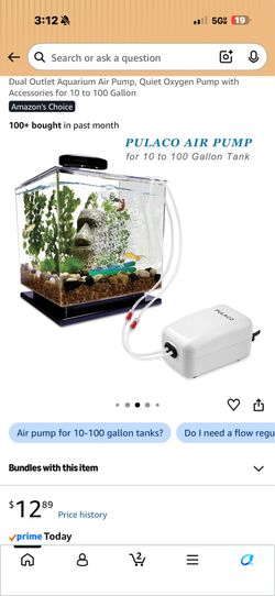 Dual outlet aquarium Air pump