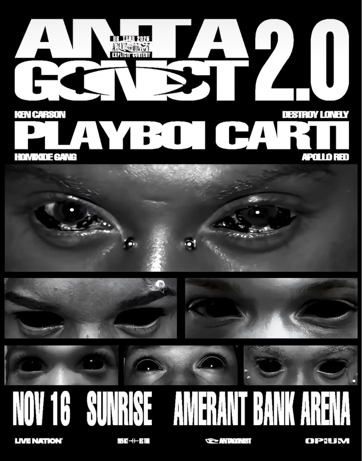 Playboi Carti Antagonist Tour Sunrise Nov 16