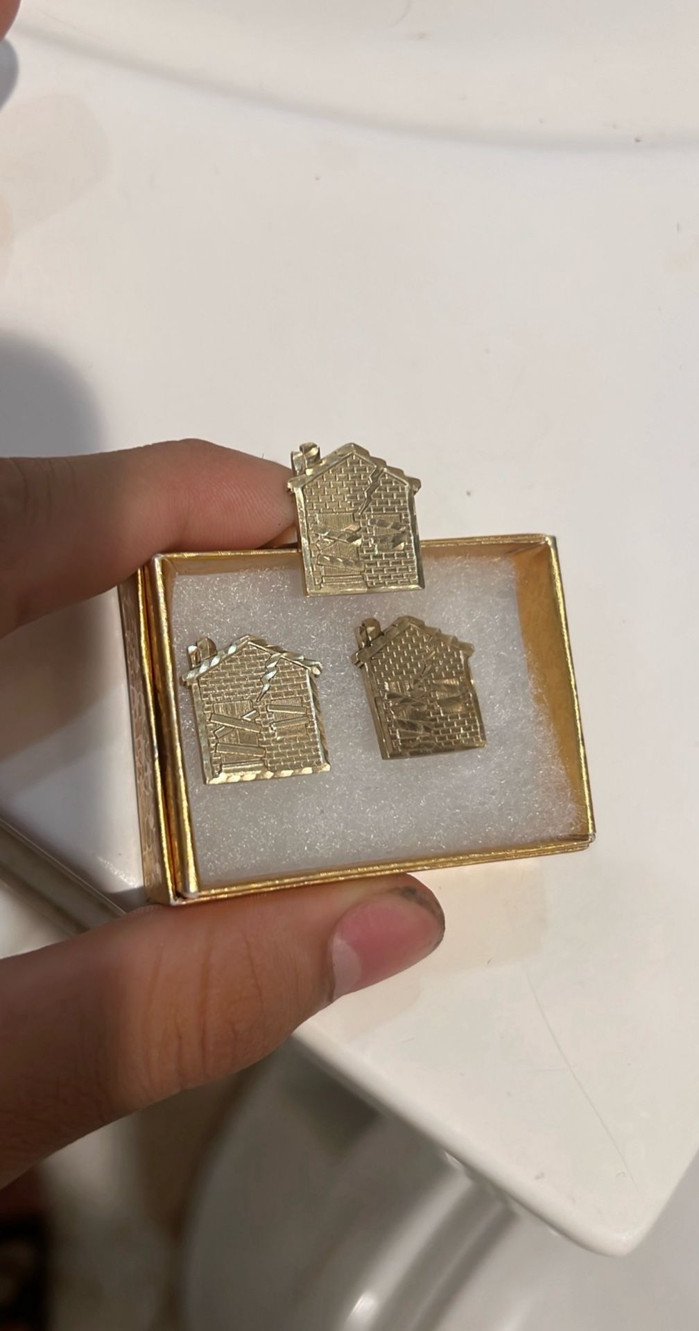 10k Trap House Ring With Earrings