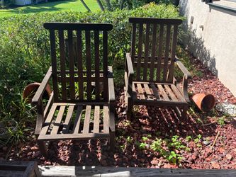 Wooden chairs and table