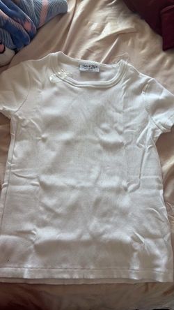 Jolie & Joy White Ribbed T-Shirt