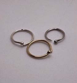 Handmade Nose Rings in Gold, Platinum, or Silver