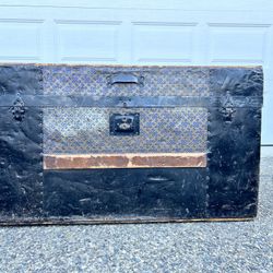 Antique Embossed Metal Trunk
