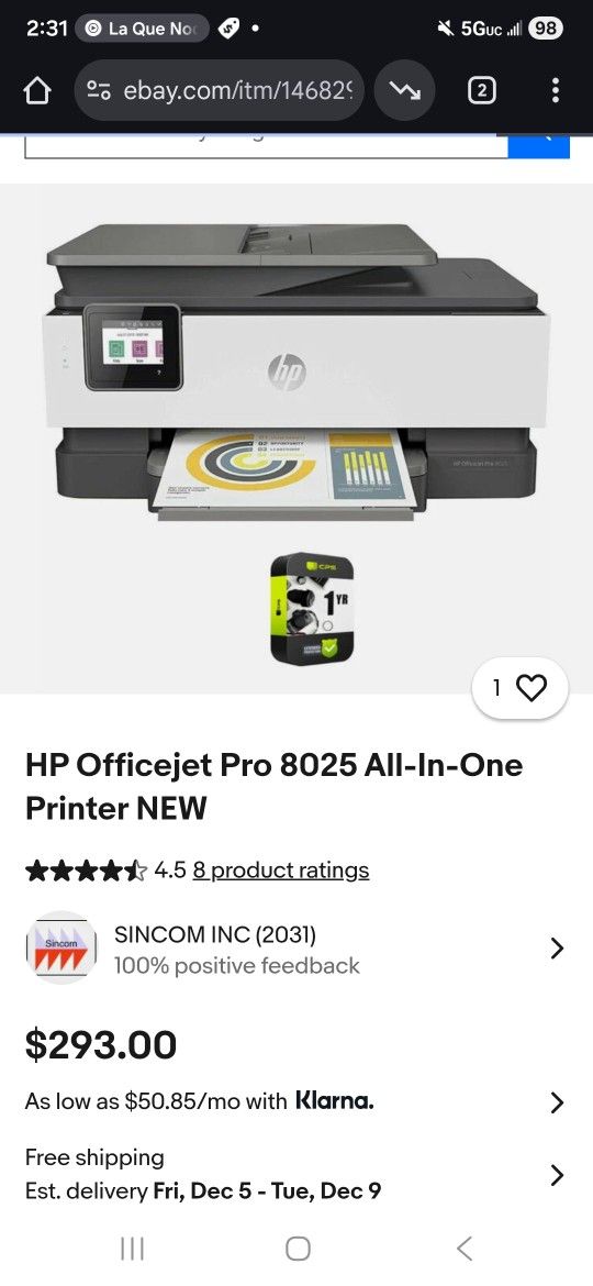 HP Officejet Pro 8025 
