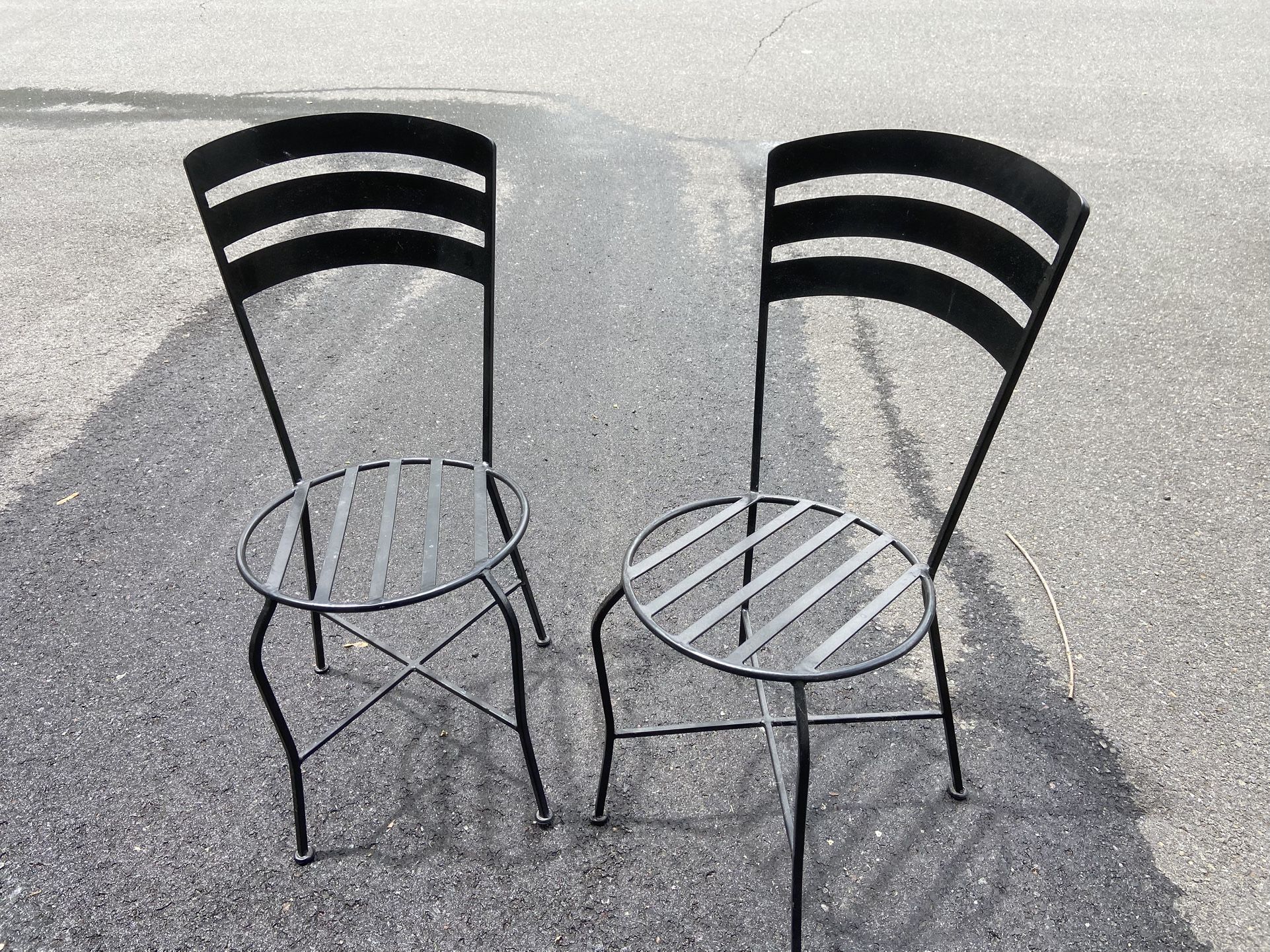 Pier One Heavy Cast Iron Indoor/Outdoor Bistro Chairs