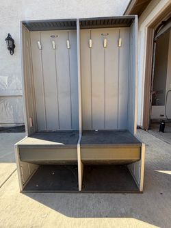 Lifetime Double Storage Locker with 2 Benches & 6 Hooks