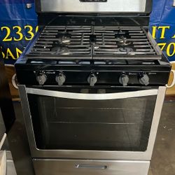 WHIRLPOOL GAS STOVE 30”WIDE STAINLESS STEEL 