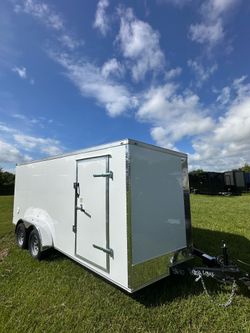 🦅Quality Cargo Trailer Brand 🆕 7x16 Ta Tandem Axle PLYCORE 0.080 🔥