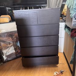 2 IKEA Malm 6 drawer Dressers