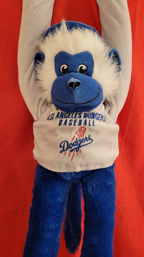 Dodgers Monkey 18" Long Head To Toe 25" Extended  Arms "NEW"